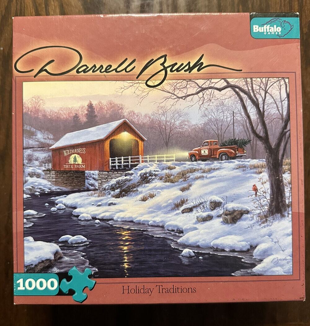 Holiday Traditions 1000 Piece Jigsaw Puzzle Darrell Bush Buffalo Games Complete
